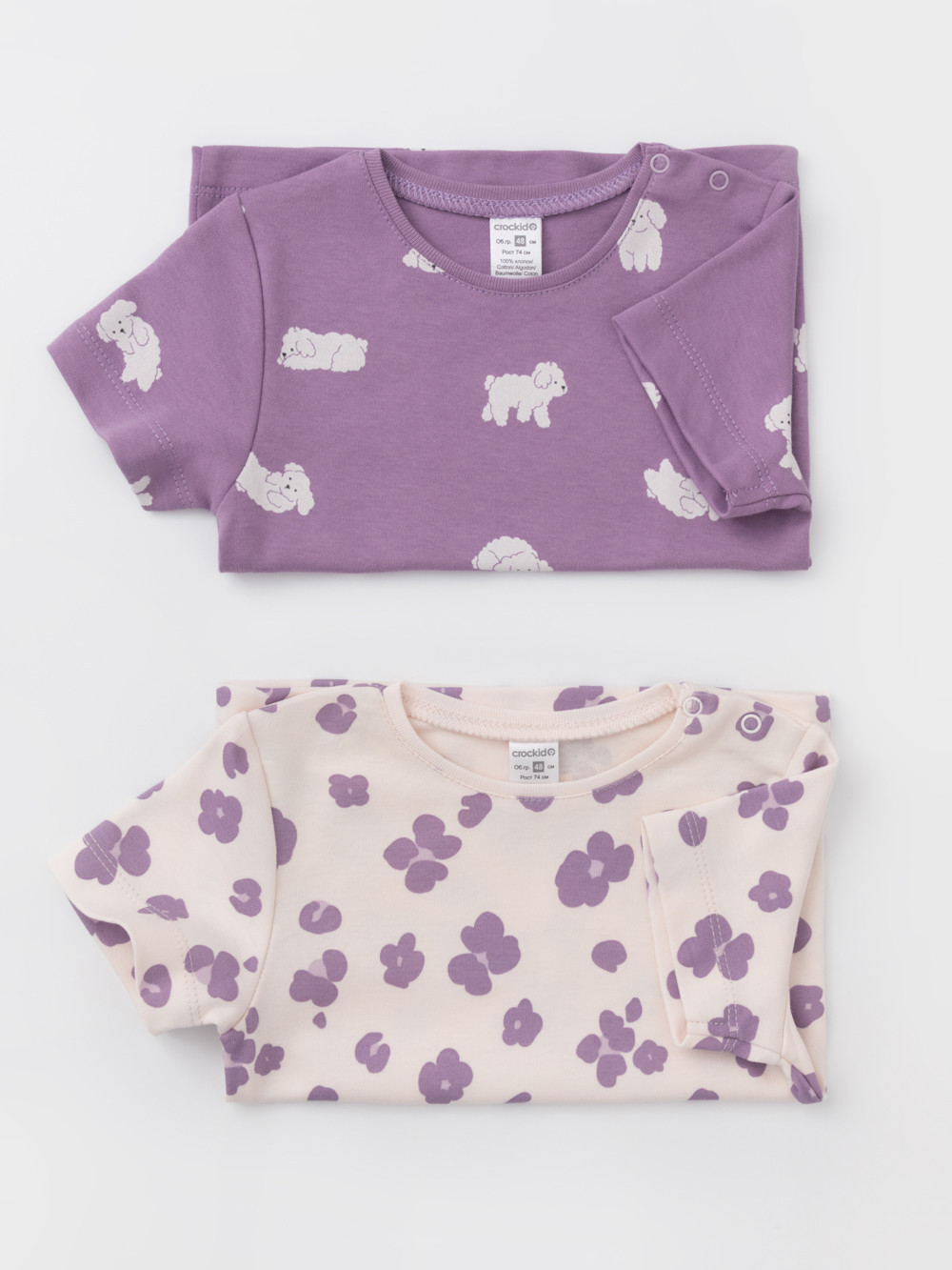 Футболка для новорожденных, артикул: К 301156-2уп, цвет: фиолетовый, фото 6