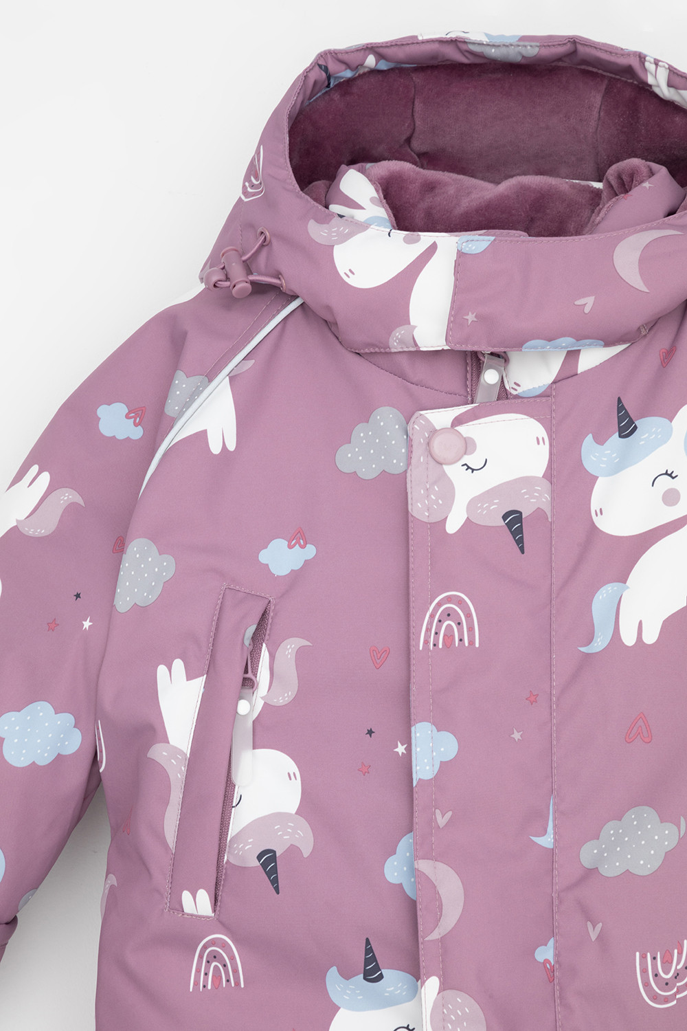 Комбинезоны утепленные для девочки, артикул: ВК 60113/н/6 УЗГ, цвет: фиолетовый, фото 6