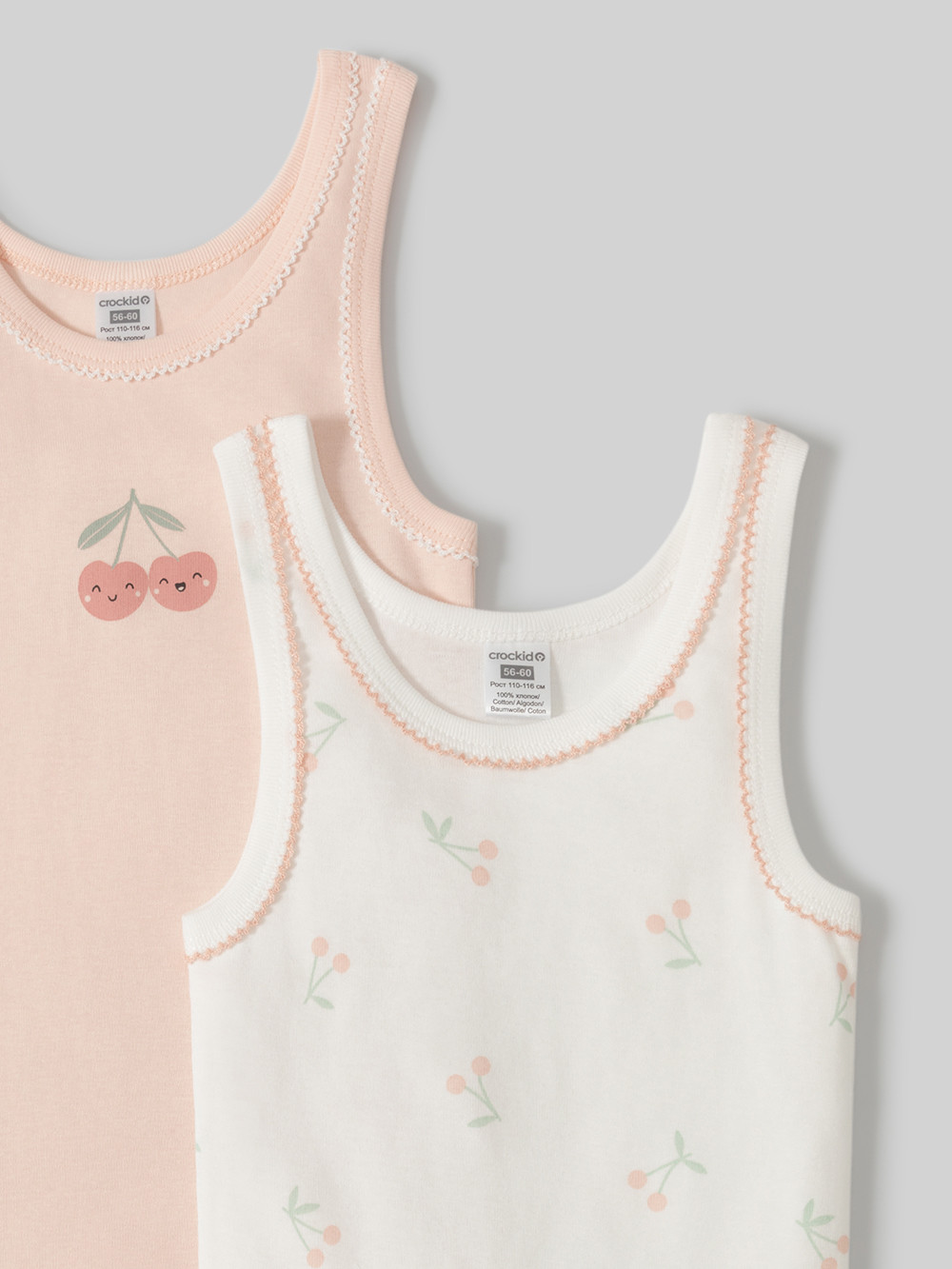 Майки для девочки, артикул: МП 1181-2уп, цвет: светло-розовый, фото 6