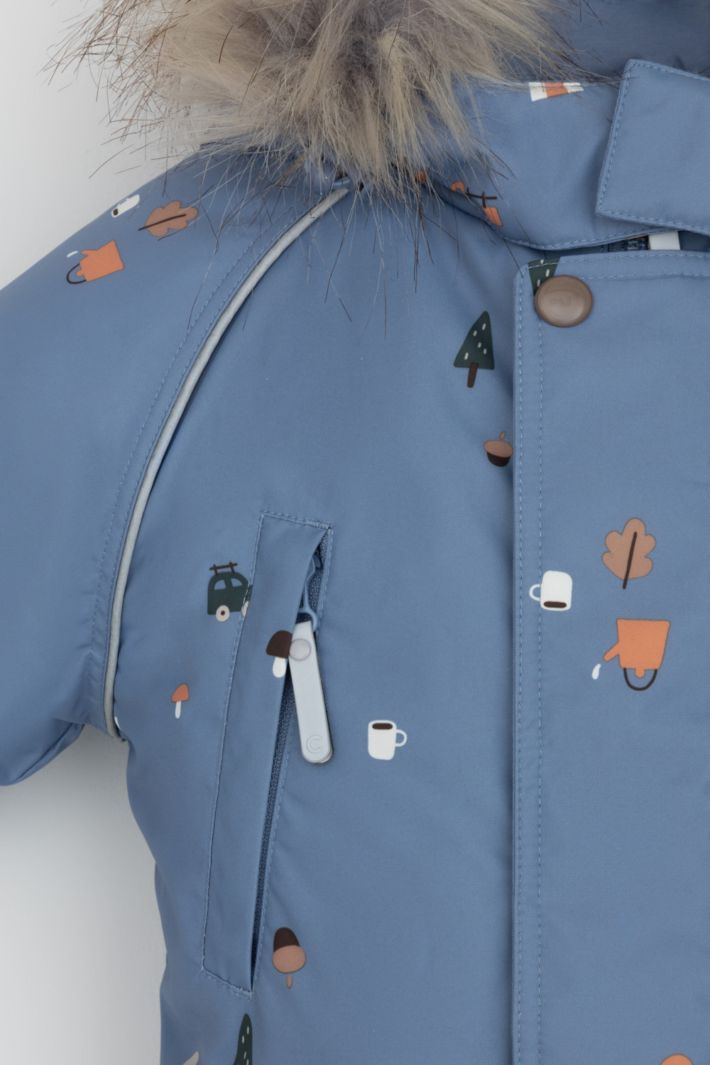 Комбинезоны утепленные для мальчика, артикул: ВК 60116/н/10 ГР, цвет: голубой, фото 6