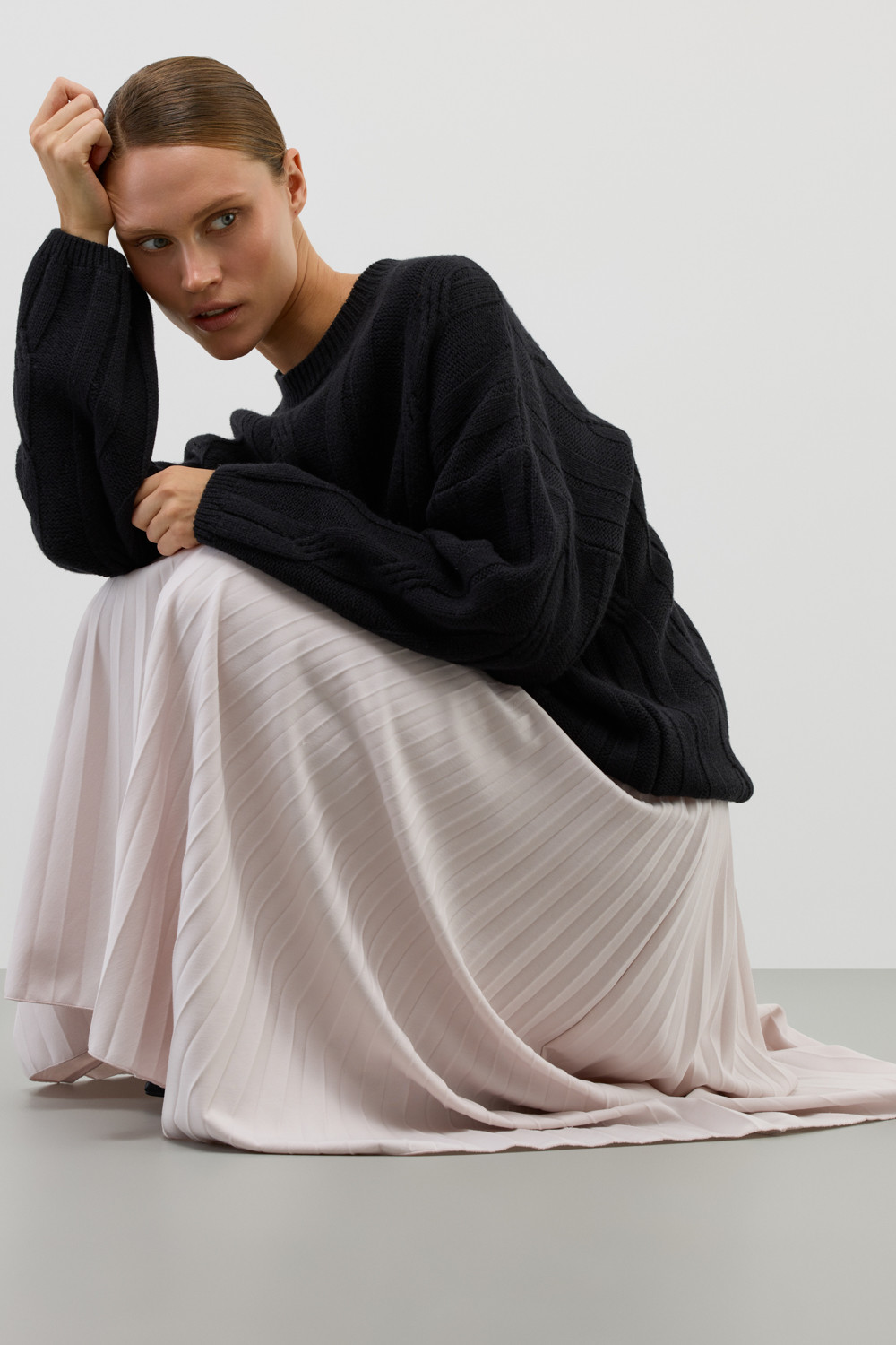 Юбки женские для мам, артикул: ЕВТ 7026, цвет: светло-серый5, фото 6