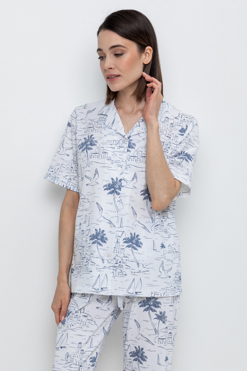 Футболки для дома для мам, артикул: Е 30082, цвет: белый, фото 6