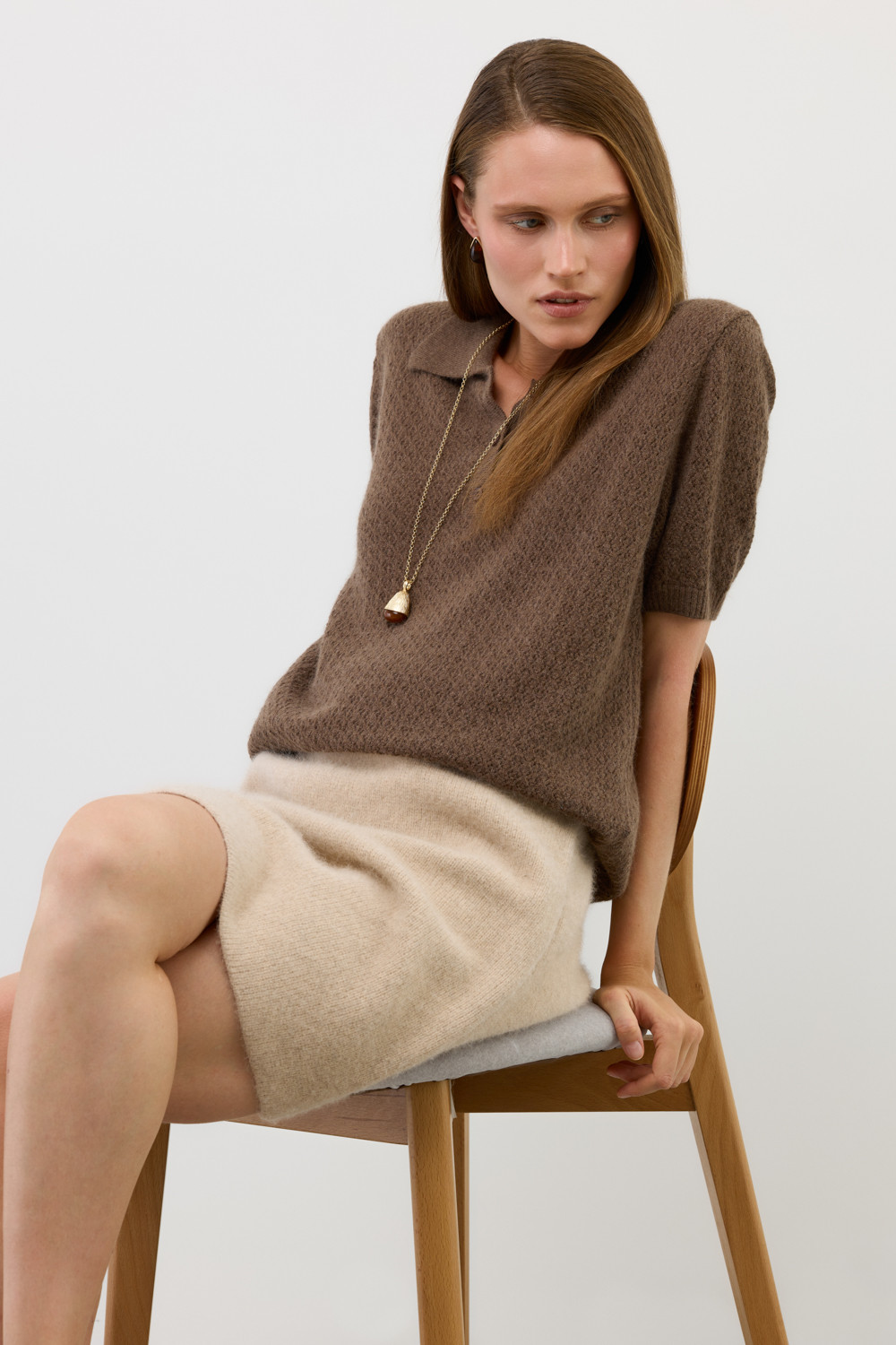 Джемперы женские для мам, артикул: ЕВ 30301/ш, цвет: коричневый, фото 6
