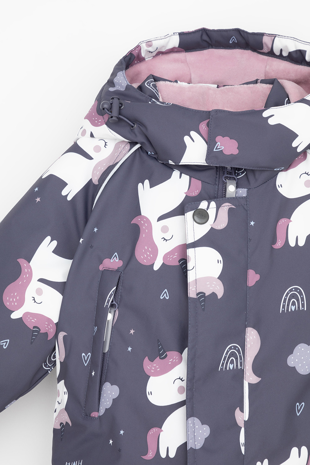 Комбинезоны утепленные для девочки, артикул: ВК 60113/н/4 УЗГ, цвет: темно-серый, фото 6