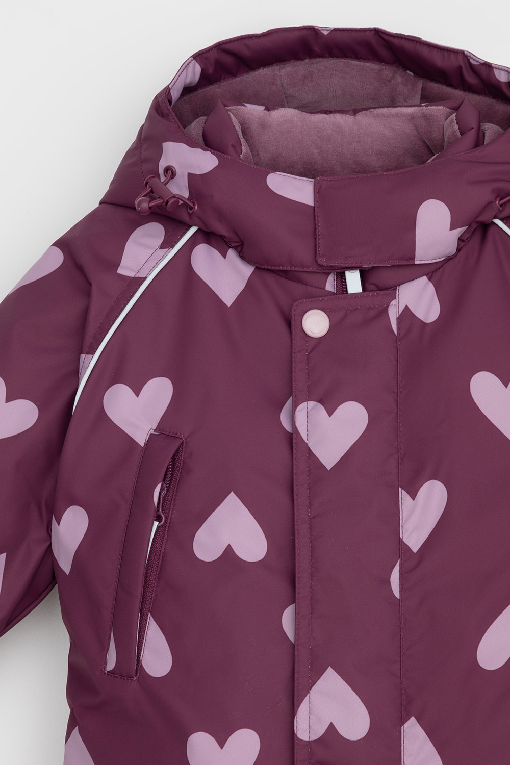 Комбинезоны утепленные для девочки, артикул: ВК 60113/н/1 УЗГ, цвет: бордовый, фото 6