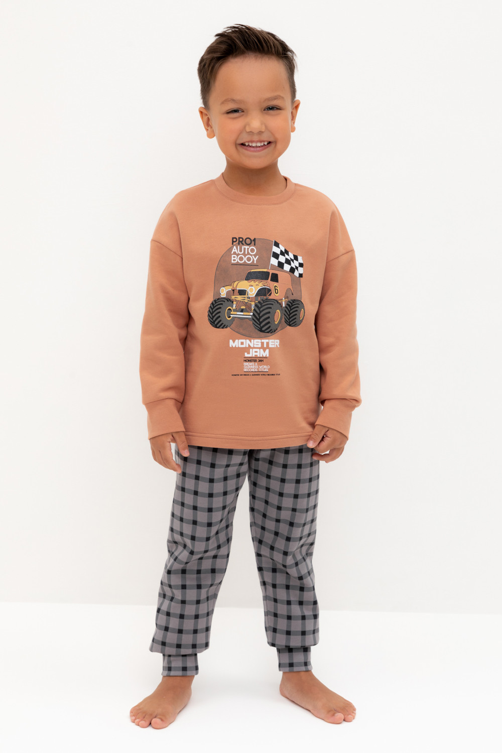 Пижама для мальчика, артикул: К 1567, цвет: коричневый, фото 6