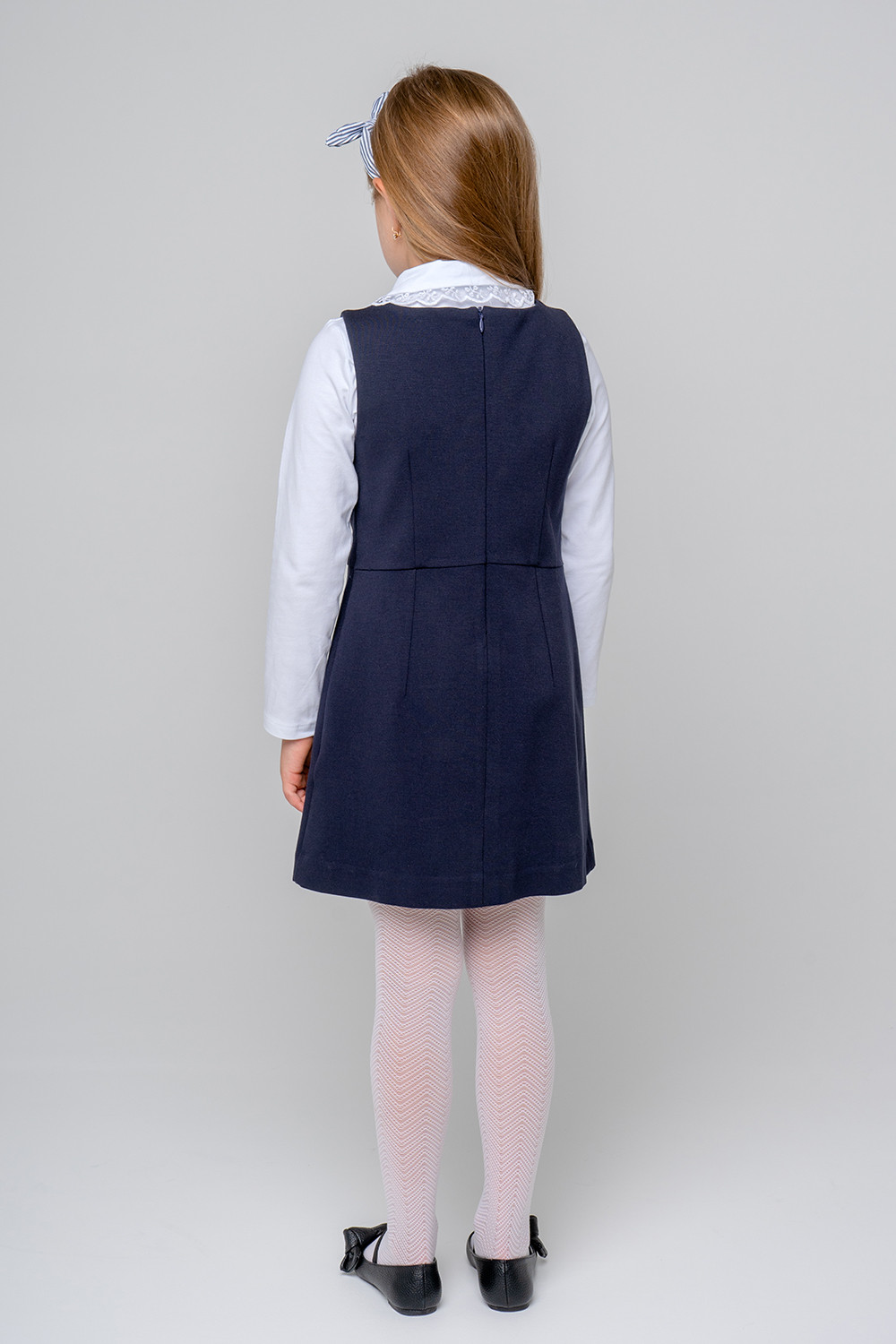 Сарафан для девочки, артикул: К 5731, цвет: синий, фото 6