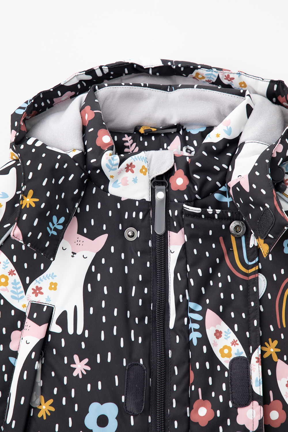 Комбинезоны утепленные для девочки, артикул: ВК 60032/н/29 Ал, цвет: темно-серый, фото 6