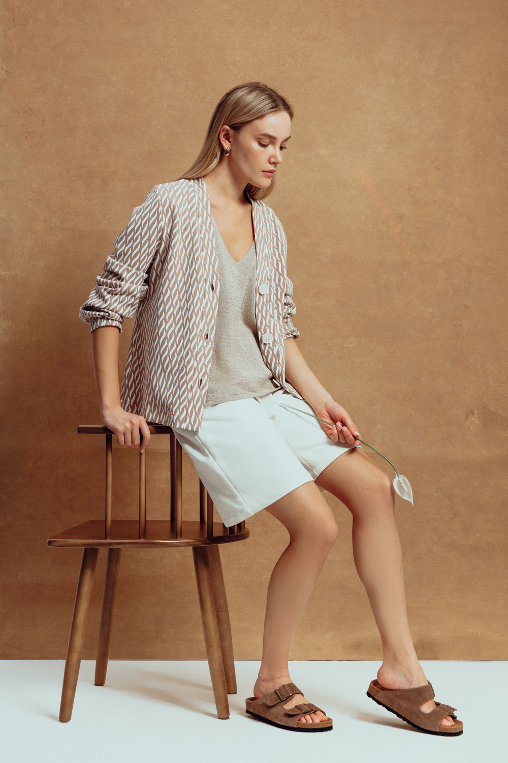 Жакеты, куртки женские для мам, артикул: ЕВТ 3284, цвет: бежевый, фото 6