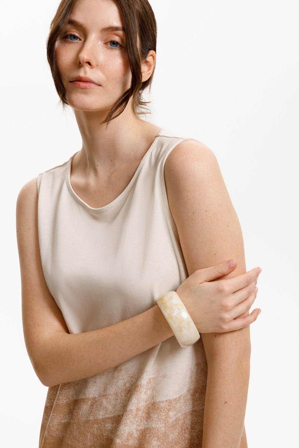 Платья женские для мам, артикул: ЕВТ 5081, цвет: бежевый, фото 7