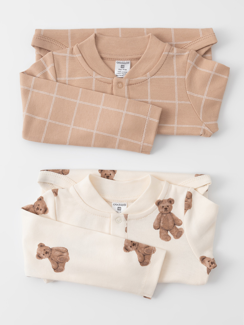 Боди для новорожденных, артикул: К 6542-2уп, цвет: сахар, фото 7