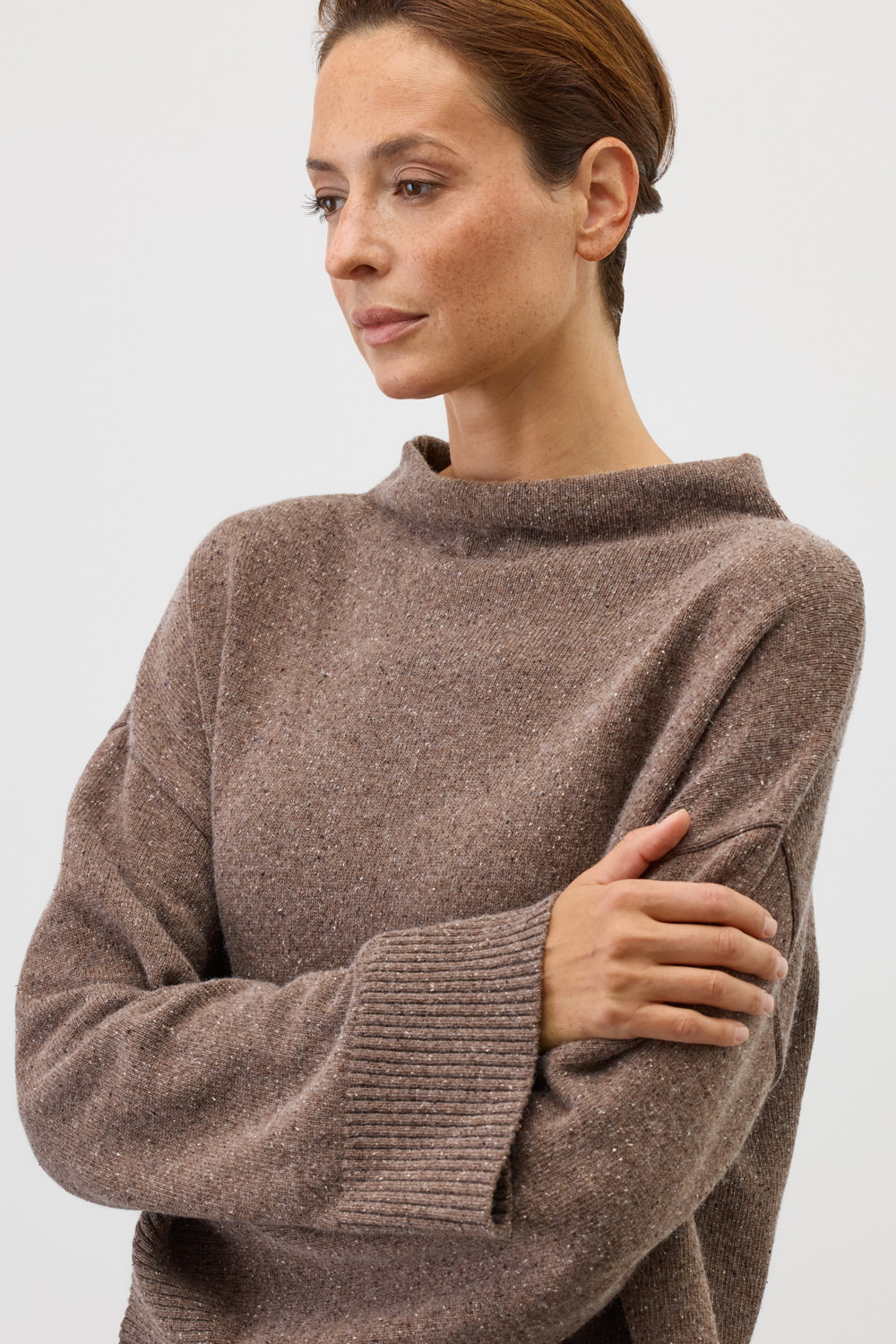 Джемперы женские для мам, артикул: ЕВ 30245/ш, цвет: коричневый, фото 7