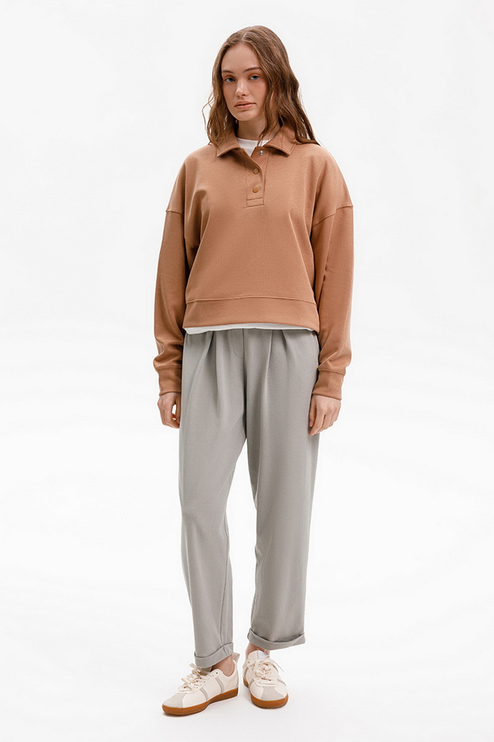 Брюки женские для мам, артикул: ЕВТ 4132, цвет: зеленый, фото 7