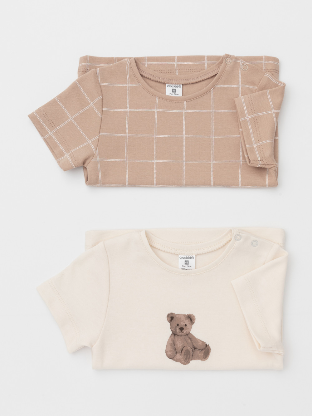 Футболка для новорожденных, артикул: К 301156-2уп, цвет: бежевый, фото 7