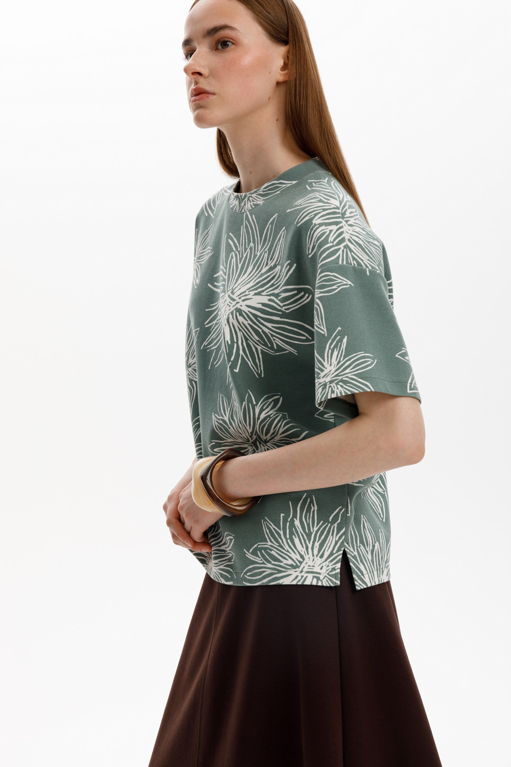 Футболки женские для мам, артикул: ЕВТ 3317, цвет: зеленый, фото 7