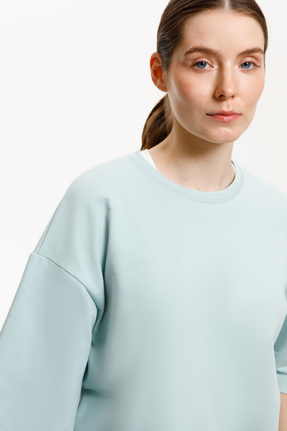 Джемперы женские для мам, артикул: ЕВТ 3272, цвет: минт, фото 7