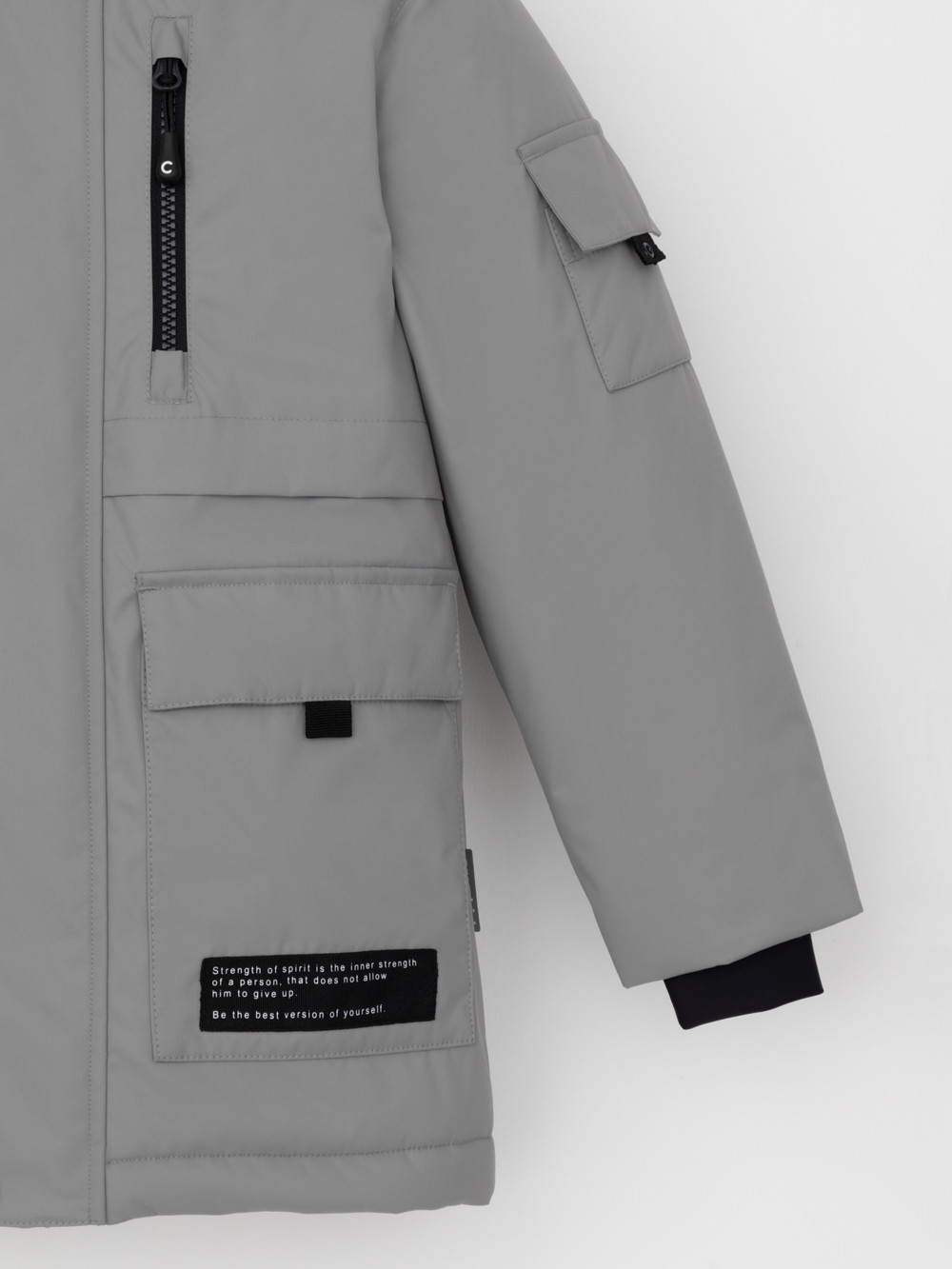 Куртки для мальчика, артикул: ВК 36105/1 ГР (128-158), цвет: серый, фото 7