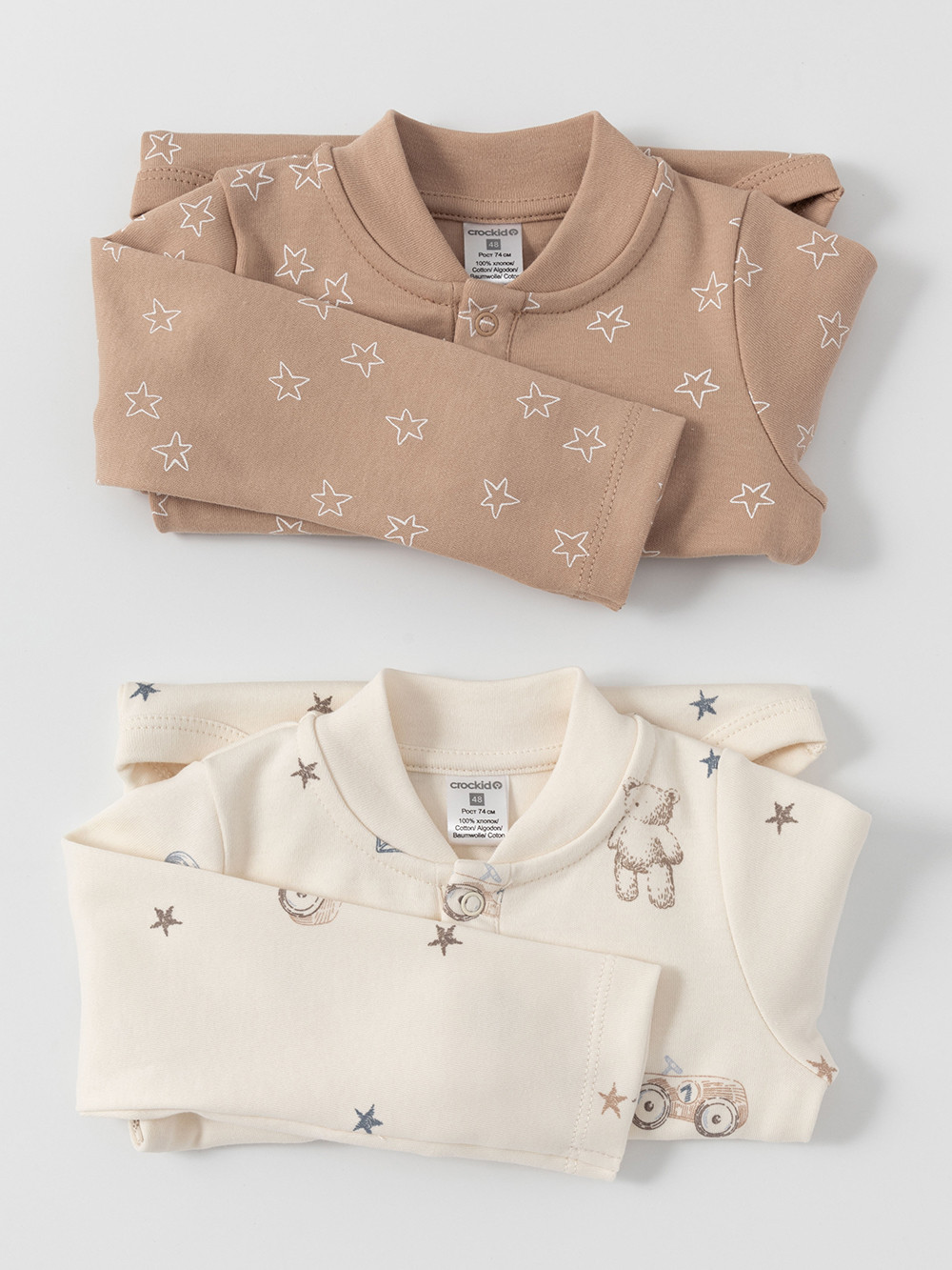 Боди для новорожденных, артикул: К 6542-2уп, цвет: бежевый, фото 7