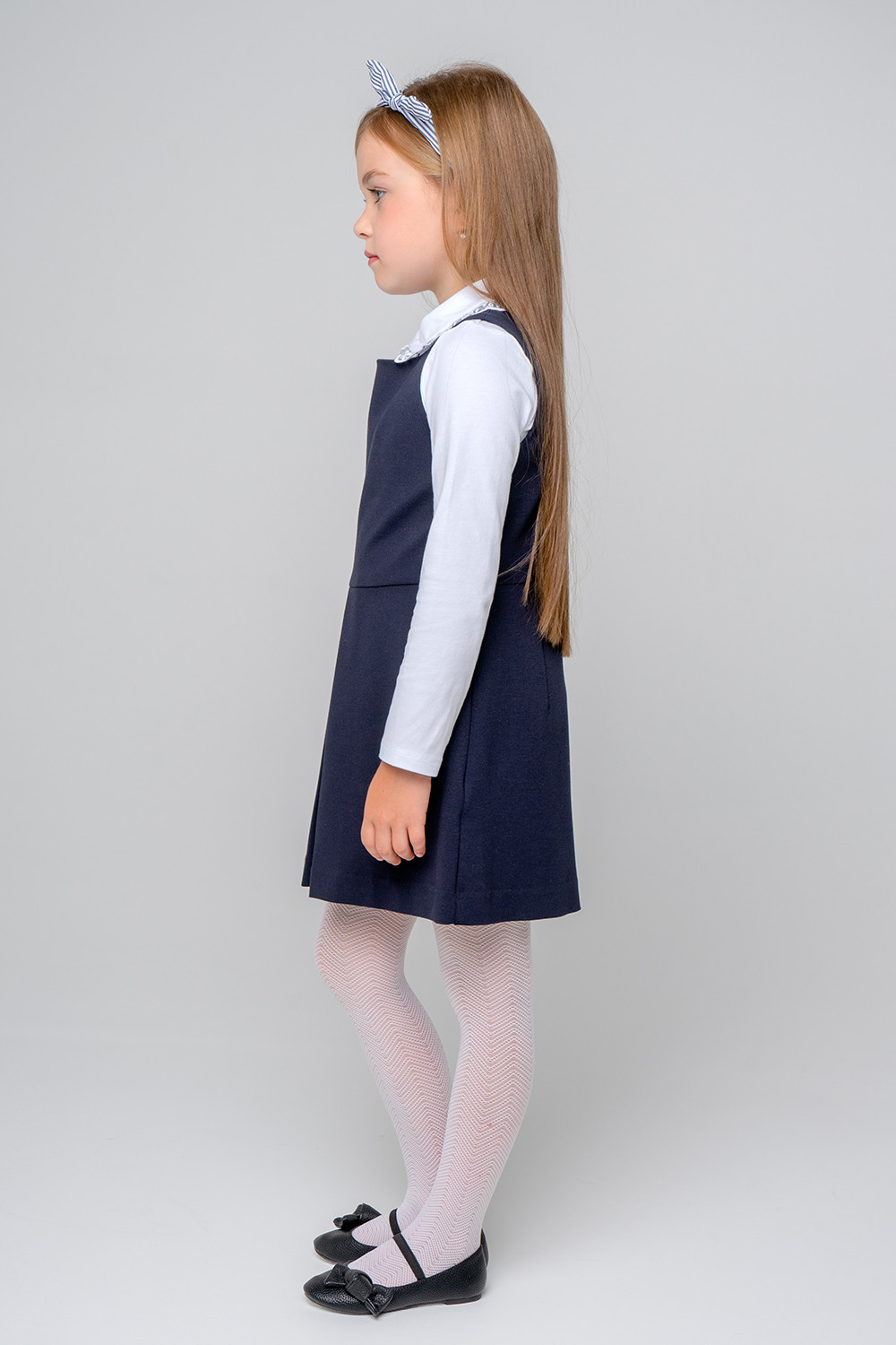 Сарафан для девочки, артикул: К 5731, цвет: синий, фото 7