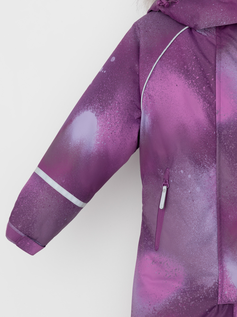 Комбинезоны утепленные для девочки, артикул: ВК 60098/н/9 ГР, цвет: фиолетовый, фото 8