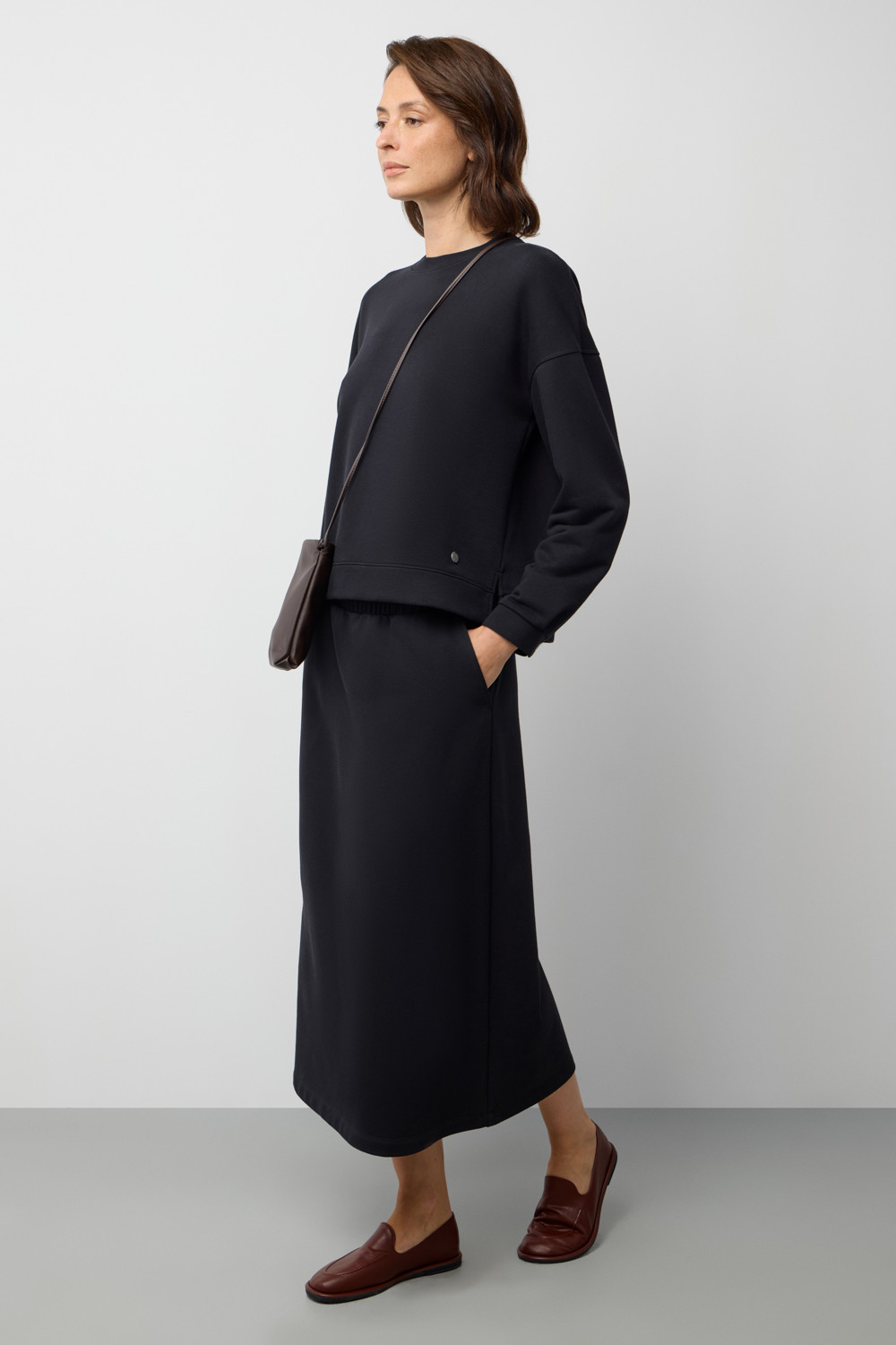 Юбки женские для мам, артикул: ЕВТ 7038, цвет: черный, фото 8