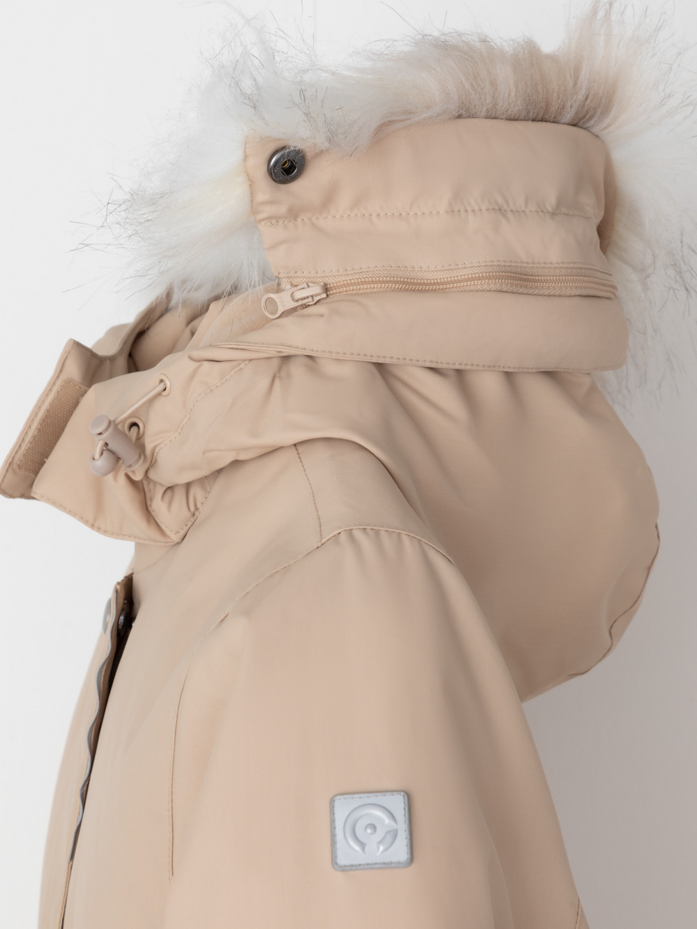 Пальто для девочки, артикул: ВК 38107/9 ГР, цвет: светло-бежевый, фото 8