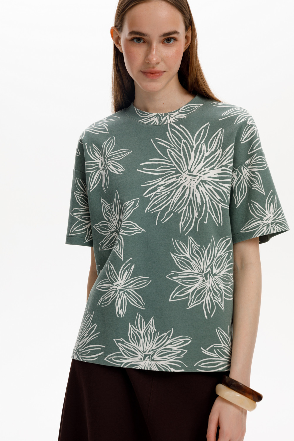 Футболки женские для мам, артикул: ЕВТ 3317, цвет: зеленый, фото 8