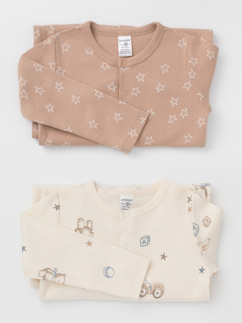 Комбинезон для новорожденных, артикул: К 6535-2уп, цвет: бежевый, фото 8