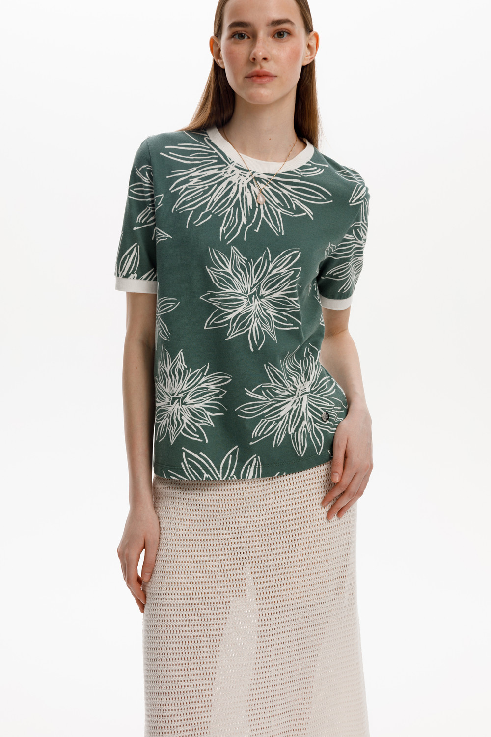 Футболки женские для мам, артикул: ЕВТ 3220, цвет: зеленый, фото 8