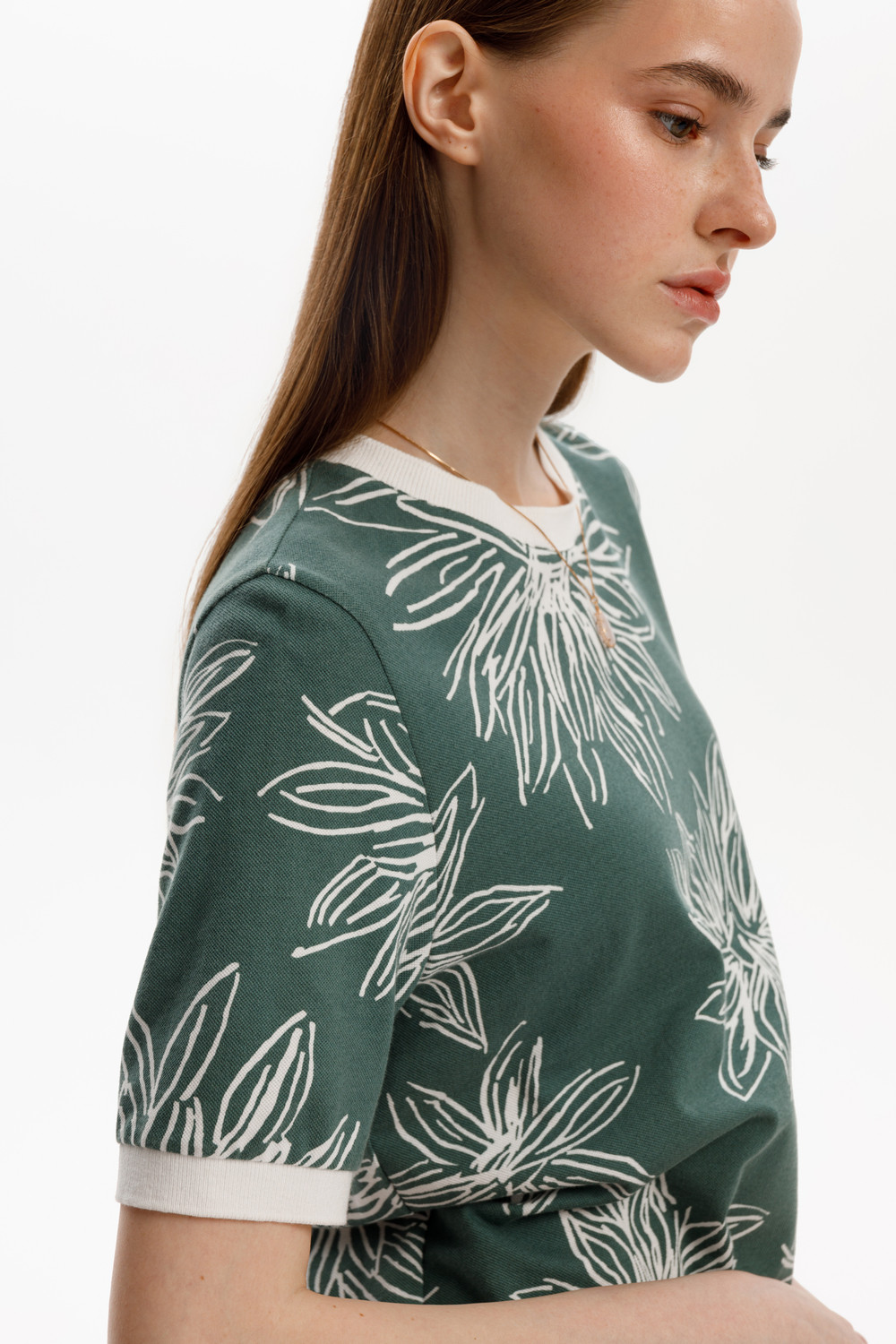 Футболки женские для мам, артикул: ЕВТ 3220, цвет: зеленый, фото 9