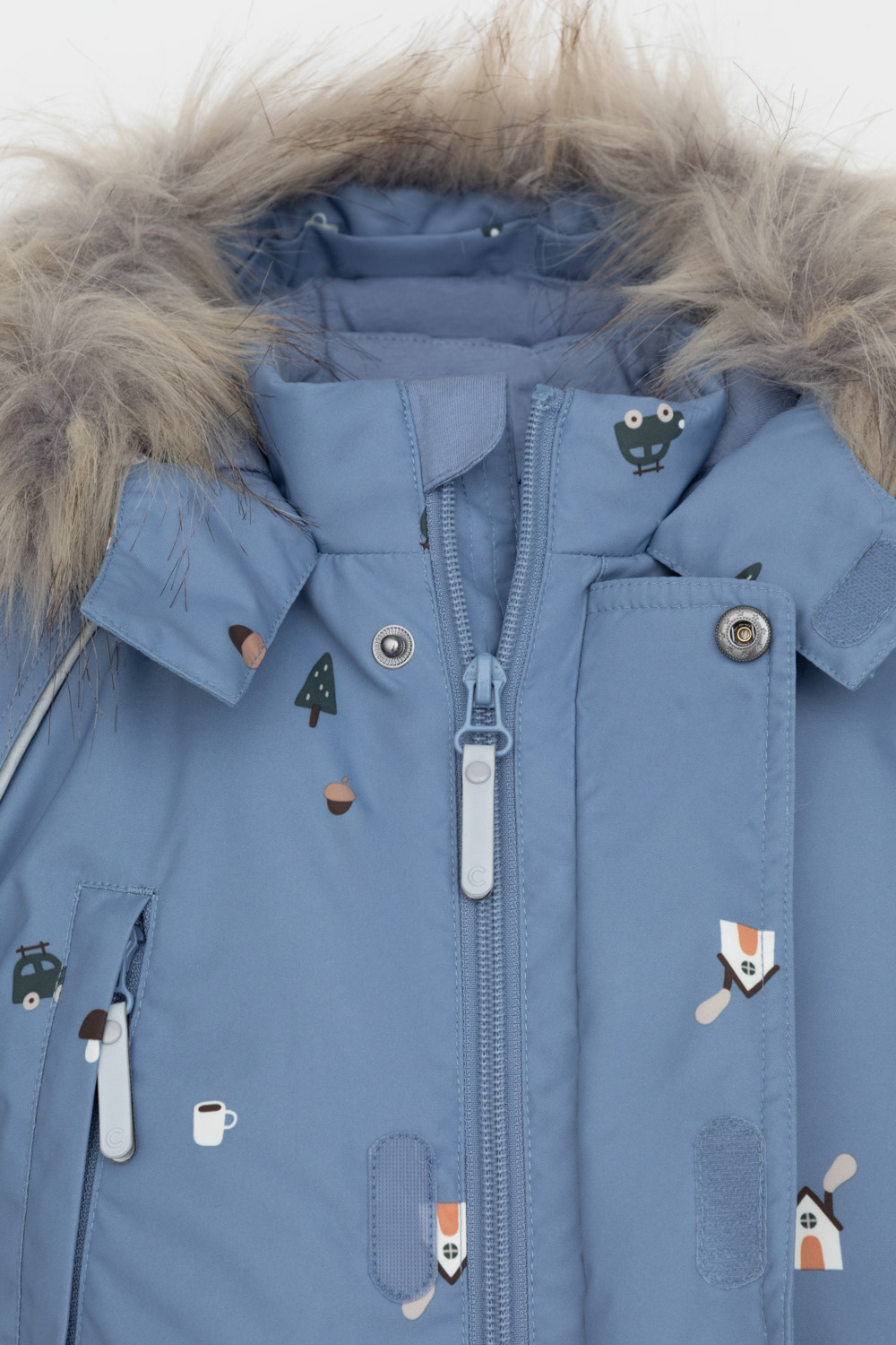 Комбинезоны утепленные для мальчика, артикул: ВК 60116/н/10 ГР, цвет: голубой, фото 9