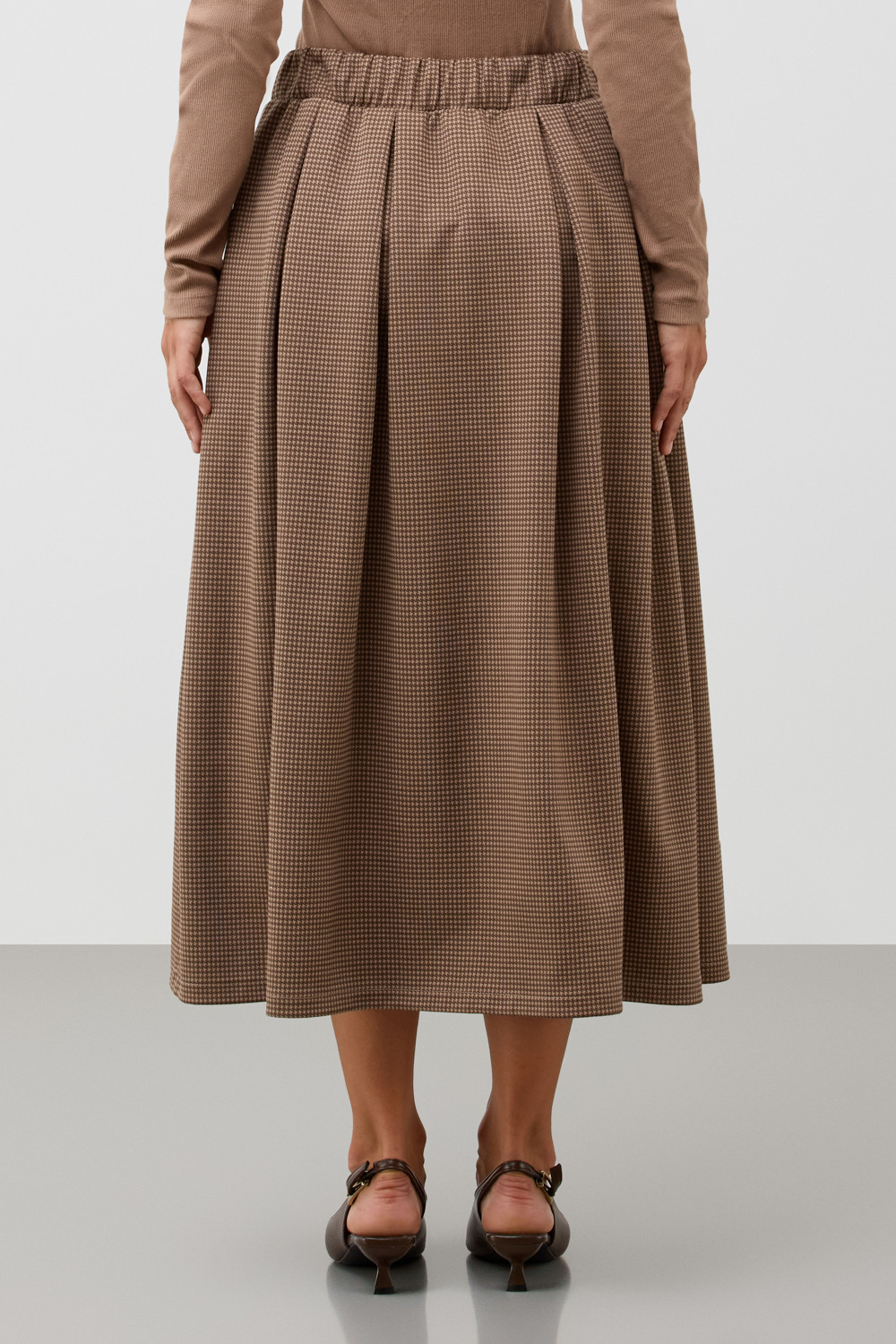 Юбки женские для мам, артикул: ЕВТ 7034, цвет: коричневый, фото 10