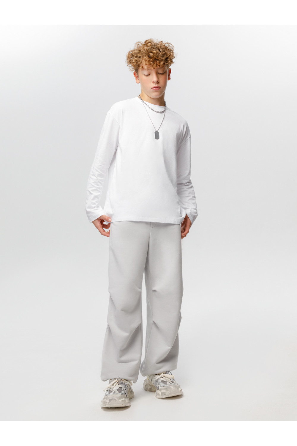 Лонгсливы подростковые, артикул: КБ 302925, цвет: белый