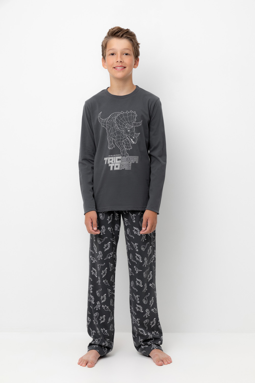 Пижамы для мальчика, артикул: КБ 2832, цвет: темно-серый