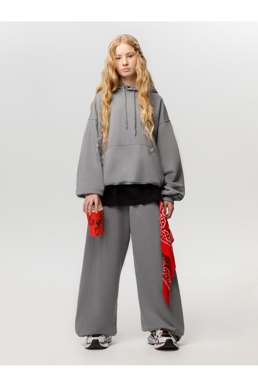 Брюки подростковые, артикул: КБ 400894, цвет: серый