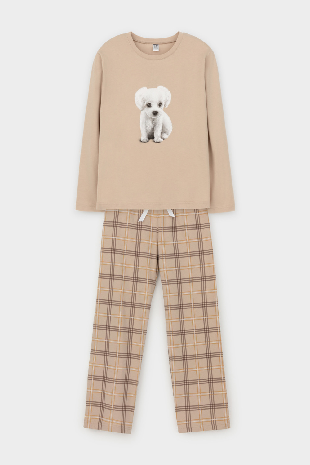 Пижамы для девочки, артикул: КБ 2830, цвет: бежевый, фото 2