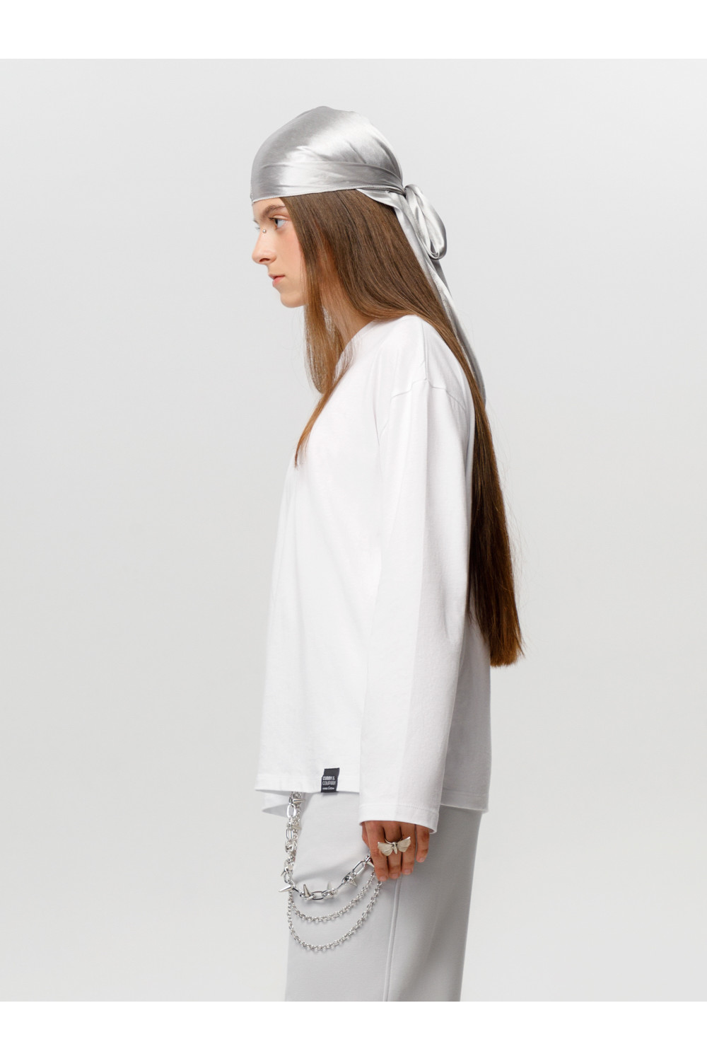 Лонгсливы подростковые, артикул: КБ 302925, цвет: белый, фото 3