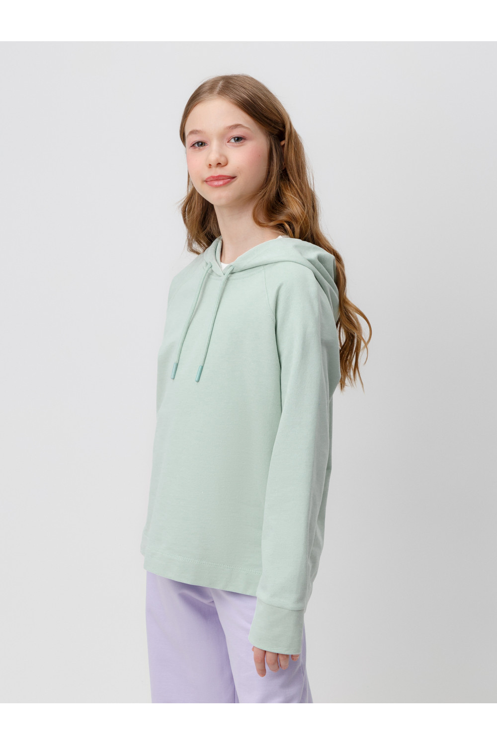 Толстовки подростковые для девочки, артикул: КБ 302091, цвет: голубой, фото 3