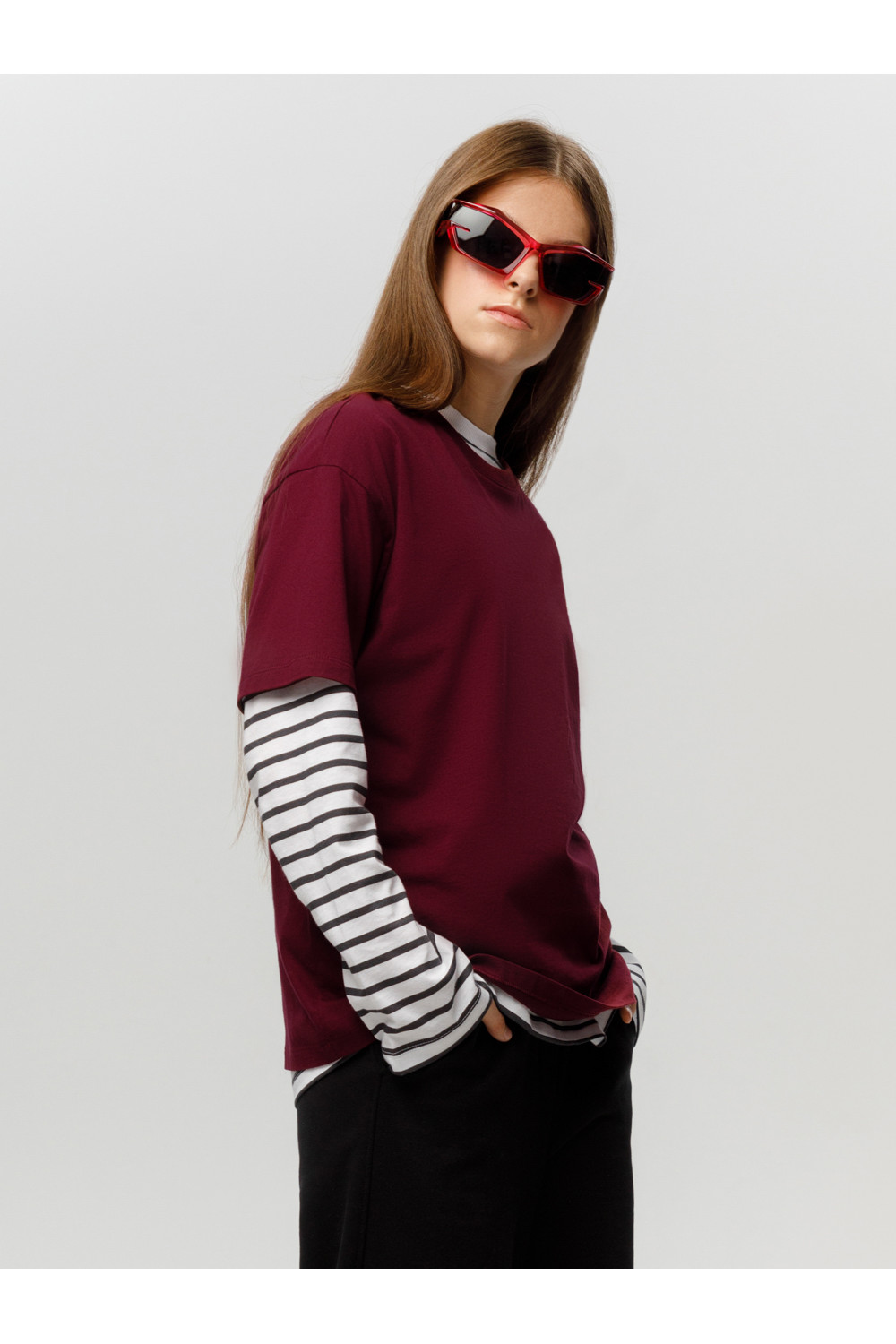 Футболки подростковые, артикул: КБ 302922, цвет: бордовый, фото 3