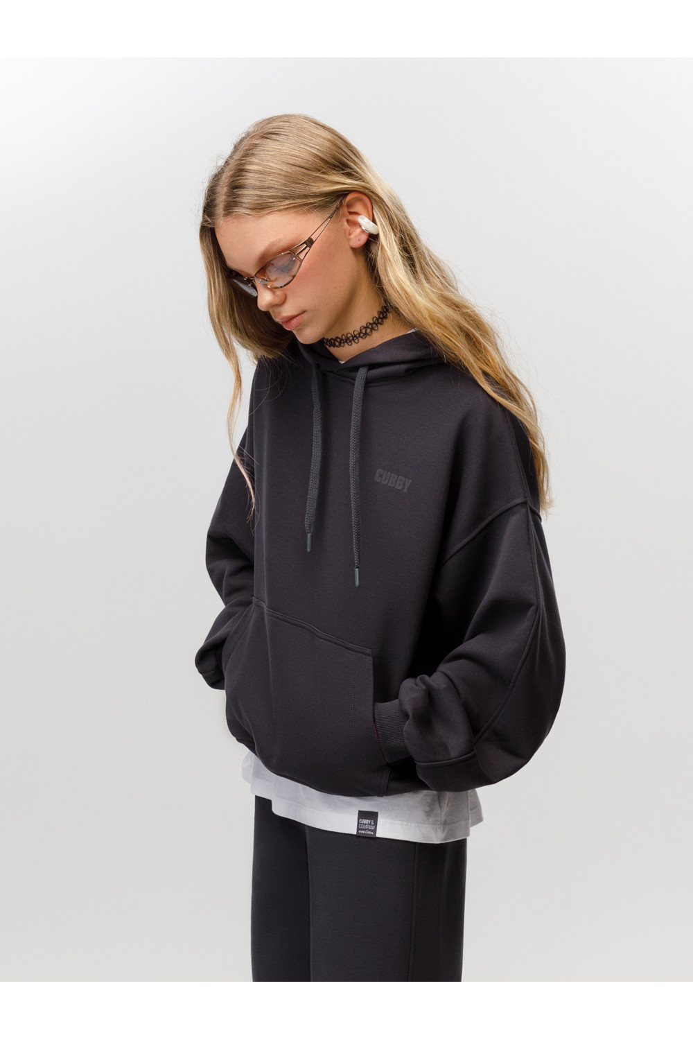 Худи подростковые, артикул: КБ 302927, цвет: темно-серый, фото 3