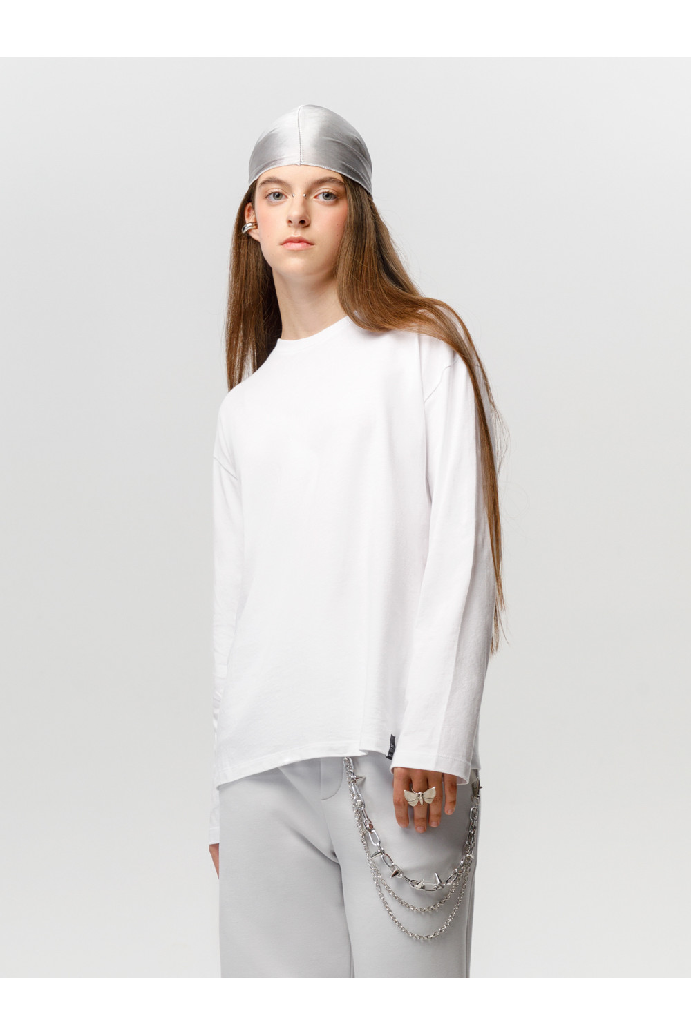 Лонгсливы подростковые, артикул: КБ 302925, цвет: белый, фото 4