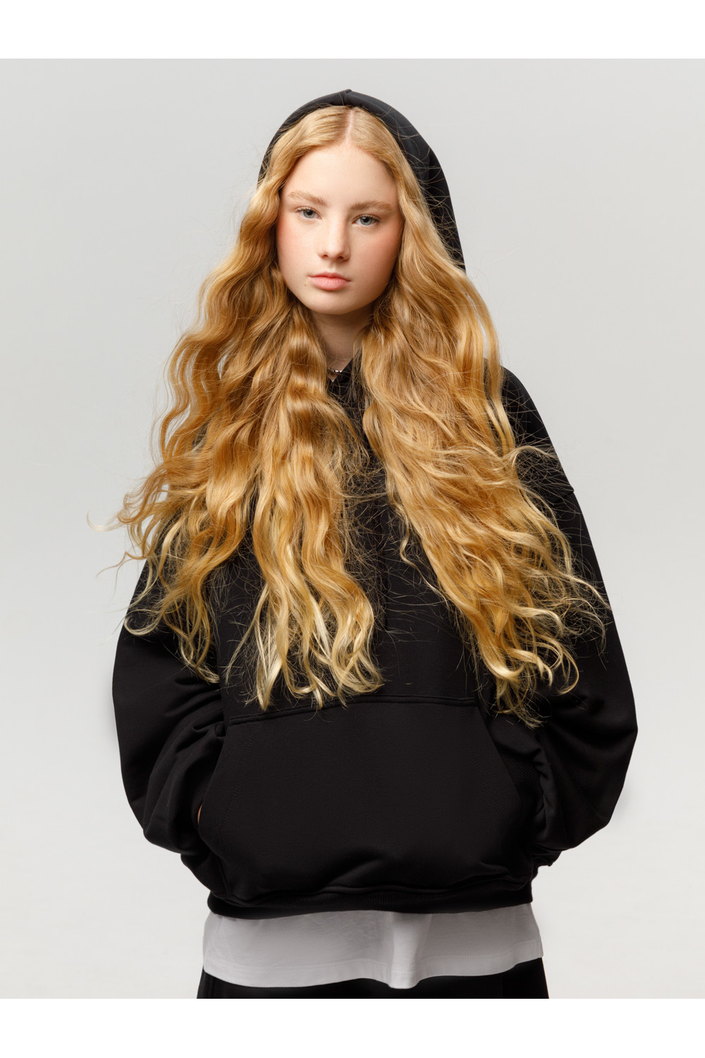 Худи подростковые, артикул: КБ 302927, цвет: черный3, фото 4