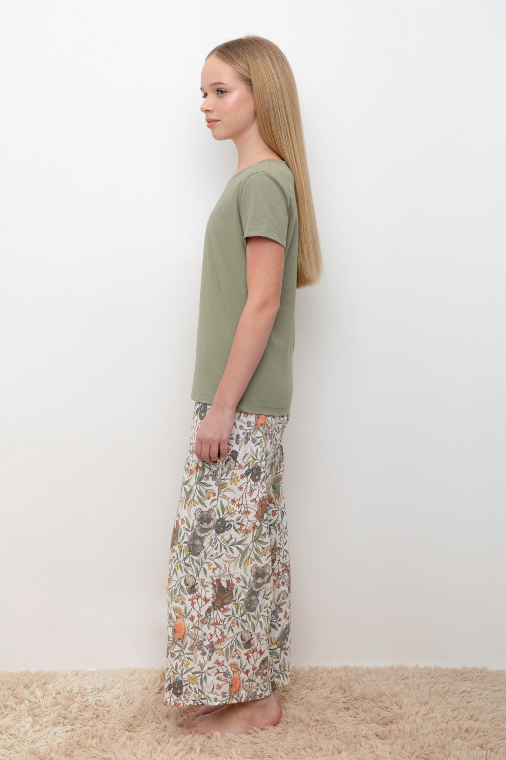 Пижамы для девочки, артикул: КБ 2827, цвет: хаки, фото 4