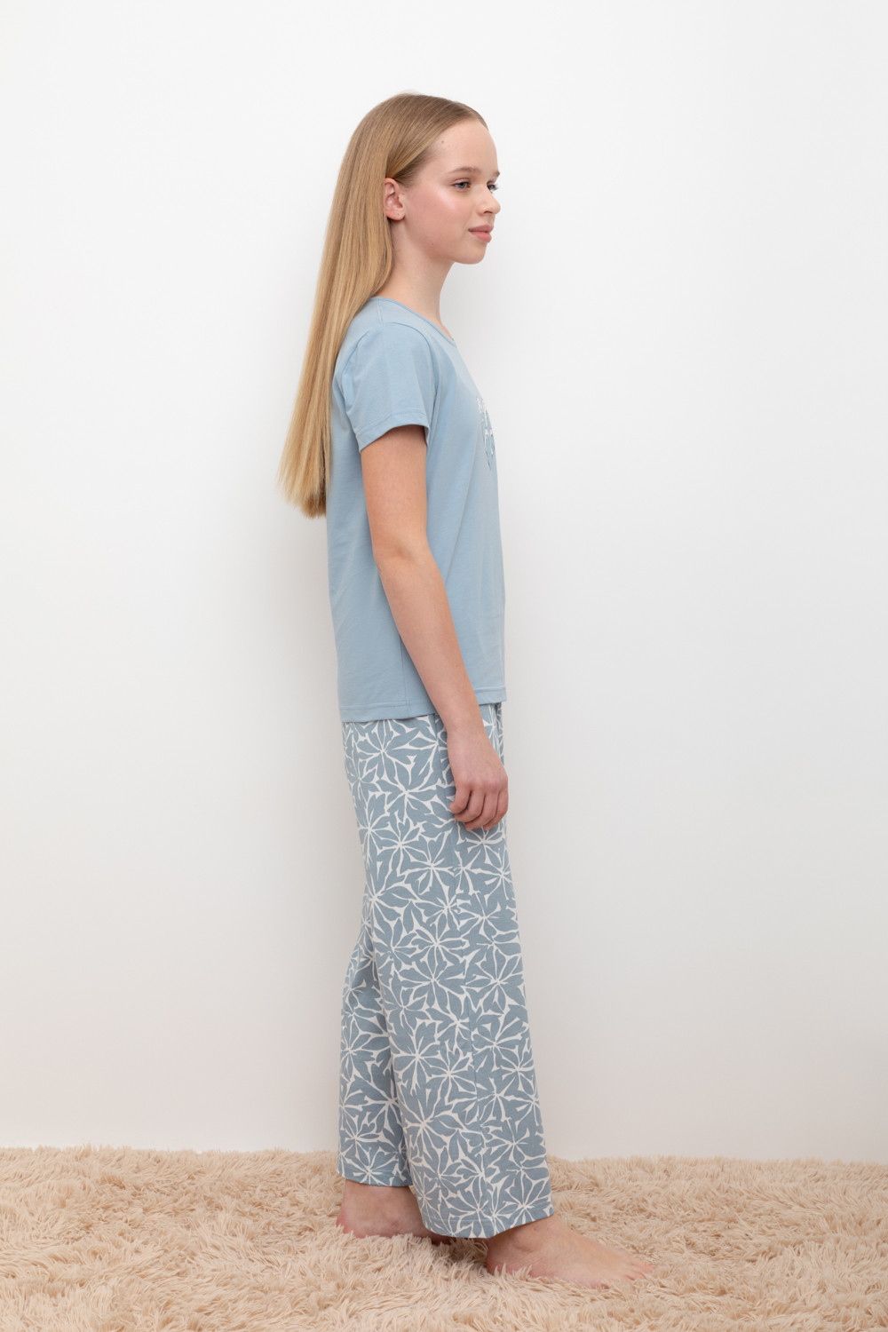 Пижамы для девочки, артикул: КБ 2827, цвет: синий, фото 4