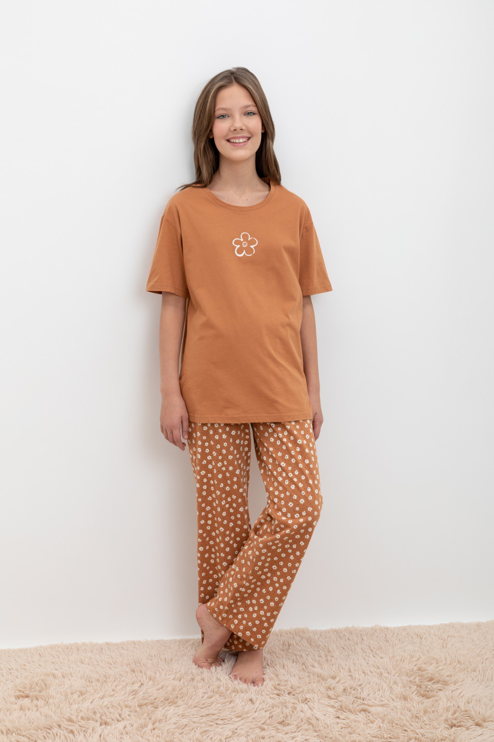 Пижамы для девочки, артикул: КБ 2818, цвет: коричневый, фото 5