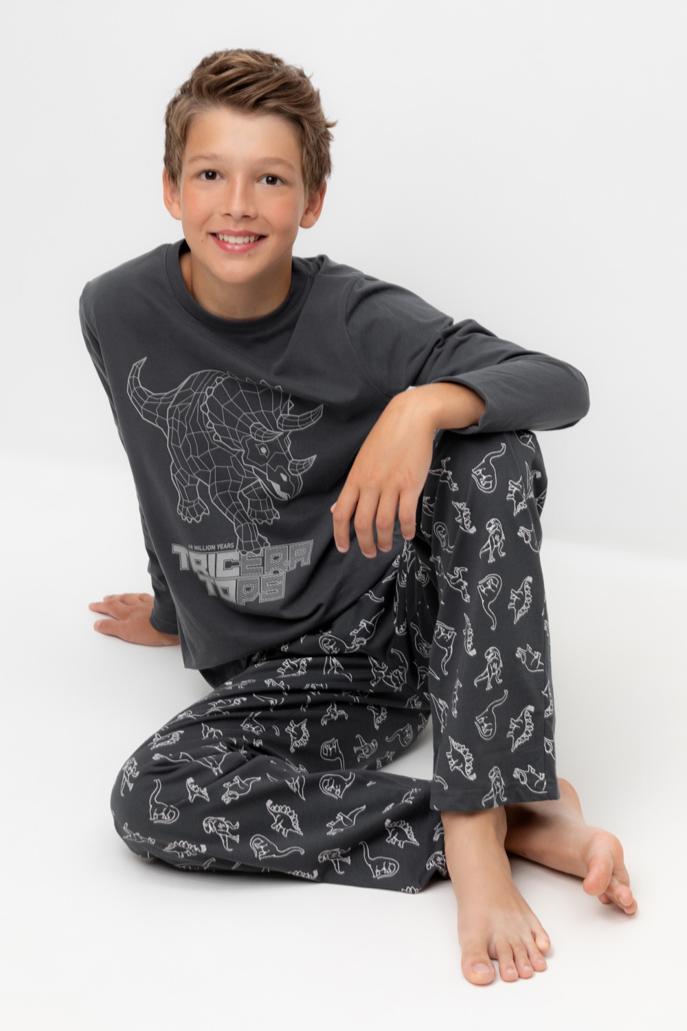 Пижамы для мальчика, артикул: КБ 2832, цвет: темно-серый, фото 5