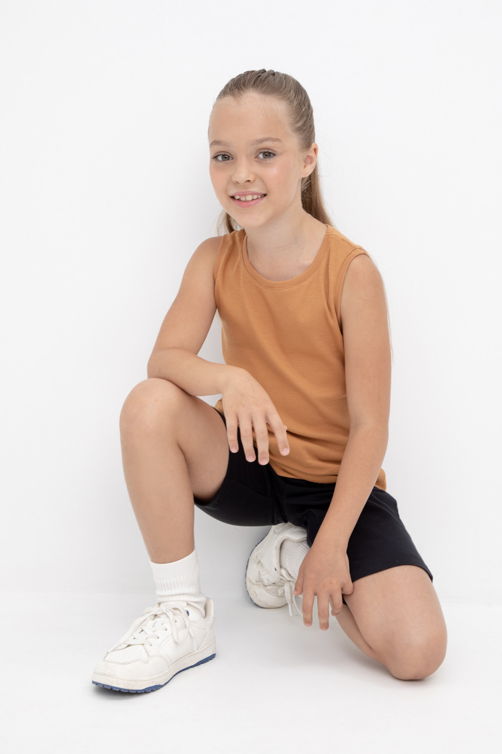 Майки подростковые для девочки, артикул: КБ 301698, цвет: коричневый, фото 5