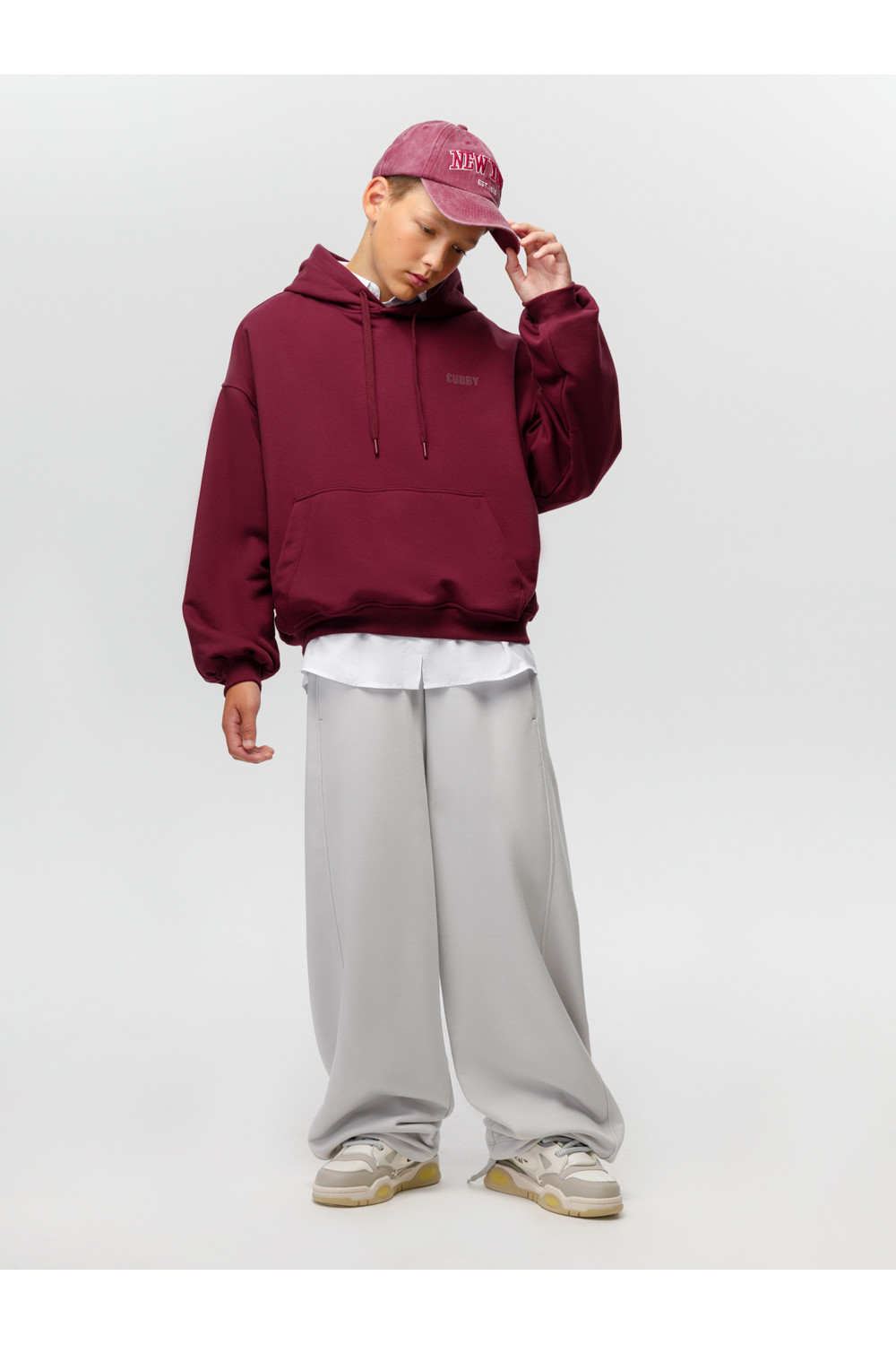 Худи подростковые, артикул: КБ 302927, цвет: бордовый, фото 5