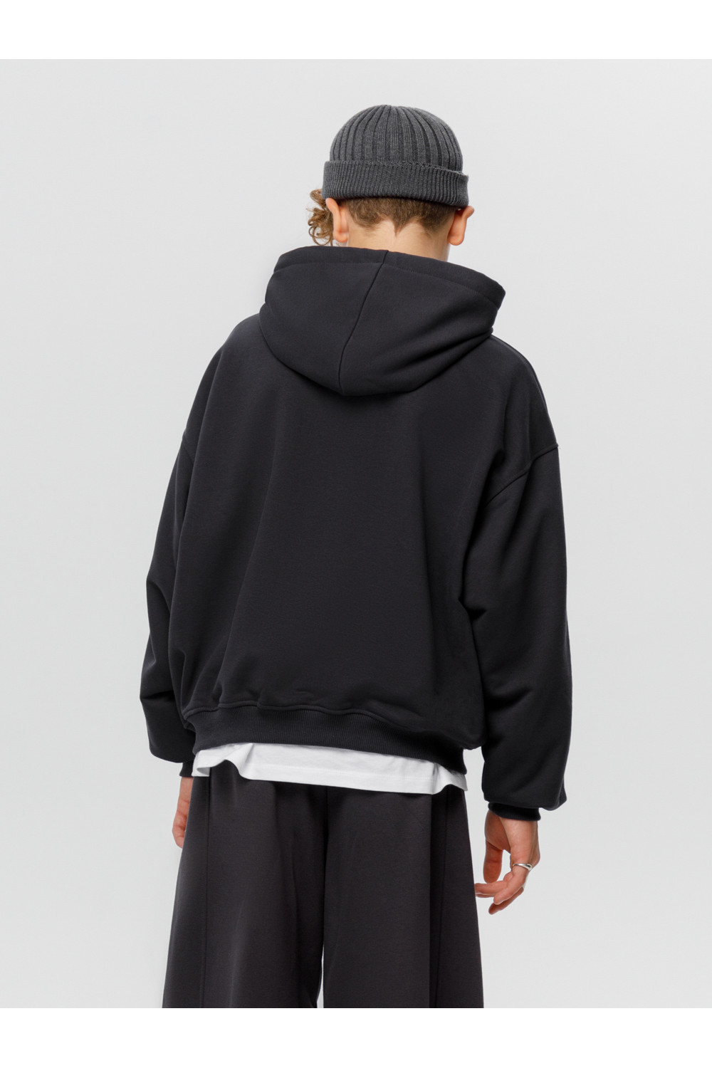 Худи подростковые, артикул: КБ 302927, цвет: темно-серый, фото 5