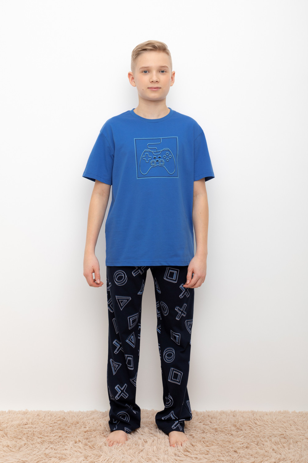 Пижамы для мальчика, артикул: КБ 2831, цвет: ярко-голубой, фото 6